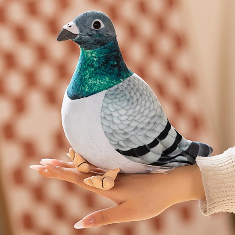 Multipurpose Pigeons Shape Stuff Toy Comforting Sturdy Plush Portable Accessory for Kids and Adults Relaxation