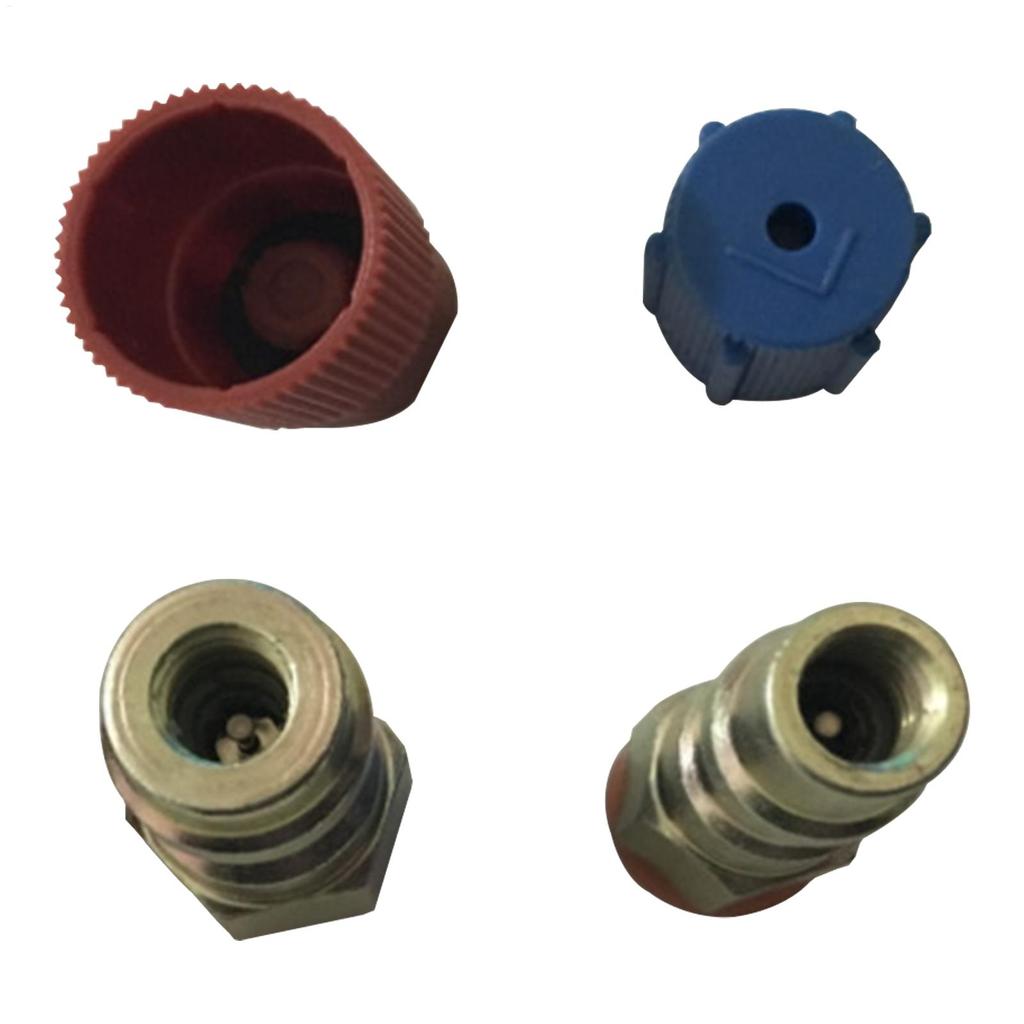 Auto A/C fitting port adapter R12 to R134a conversion Quick disconnect couplers High/low pressure adapter car AC retrofits kit