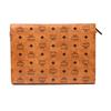 New MCM Essential Visetos Origina PVC Leather Clutch Women's Brown MXZBSVI14CO001
