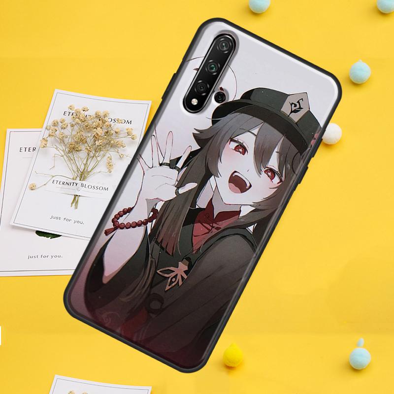 Hu Tao Genshin Impact Cartoon For Huawei Nova Y70 Y91 Y90 Y60 Y72 Y61 9 10 SE 12i 12s 11i 5T P60 Pro P20 P30 P40 Lite Case