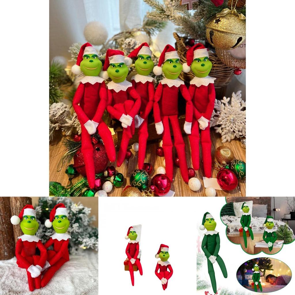 Décorations de poupée Grinch de Noël Douces Confortables Et Parfaites Comme Ornements et Cadeaux de Fête