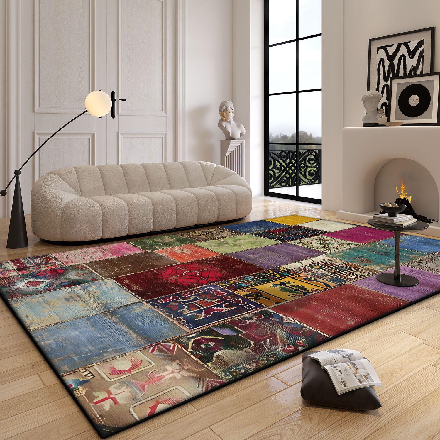 

Modern Big Size rug for Living Room Non-slip Entrance Door Mat Easy Clean Soft Bedside Carpet in The Bedroom Machine washable 60*90cm