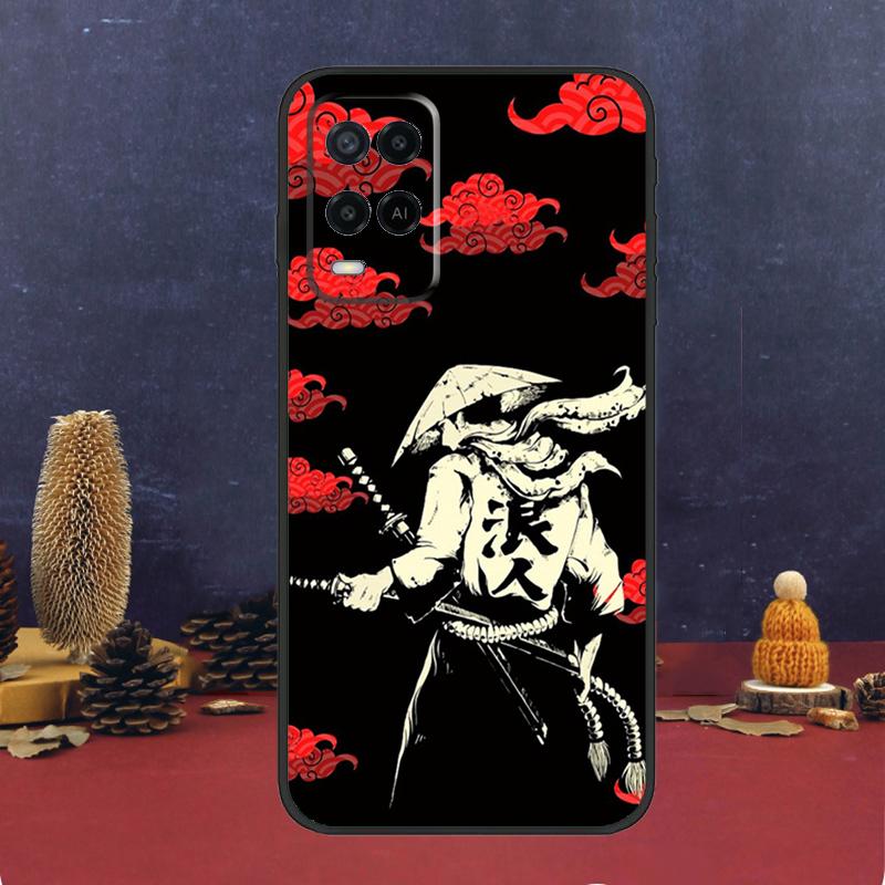 Japanese Samurai Warrior Case For Oppo A80 A60 A40 A78 A98 A58 A38 A18 A54 A74 A94 A96 A76 A16 A15 A17 A57 A5 A6 Pro