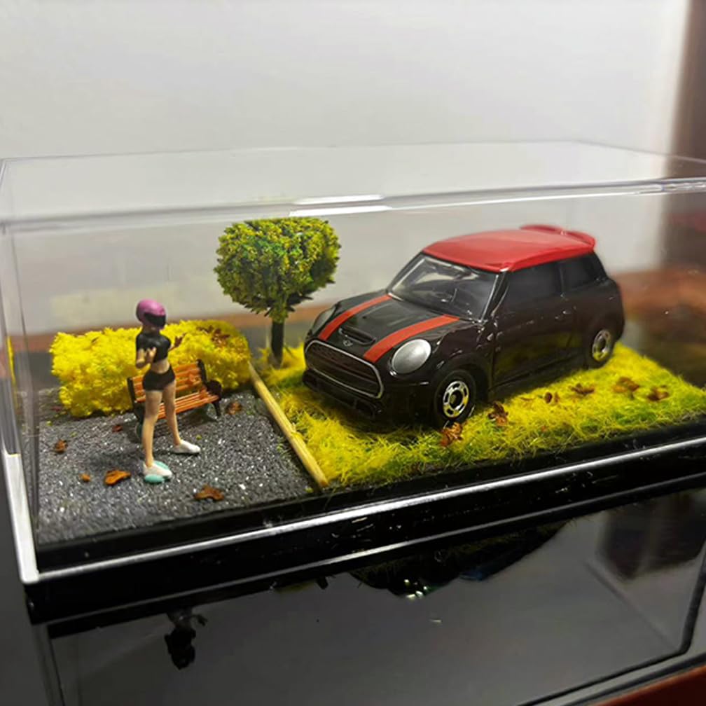Escena de Estacionamiento Nueva Escala Pantalla Modelo Miniatura Almacenamiento de Coches Modelo Estacionamiento Modelo de Coche Camión Modelo de Plástico Pantalla Colección Fotografía Miniatura