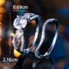 Female Silver Color White Zircon Stone Round Infinity Engagement Ring Set Vintage Bridal Wedding Bands Party Jewelry For Women