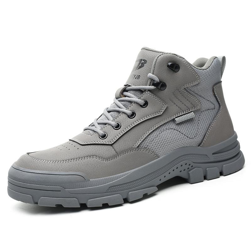 

Safety Shoes for Work Man Soft Soled Lightweight Breathable Steel Toe Sneakers Woman Steel Toe Boots Anti Smashing Anti Stabbing 37 серый