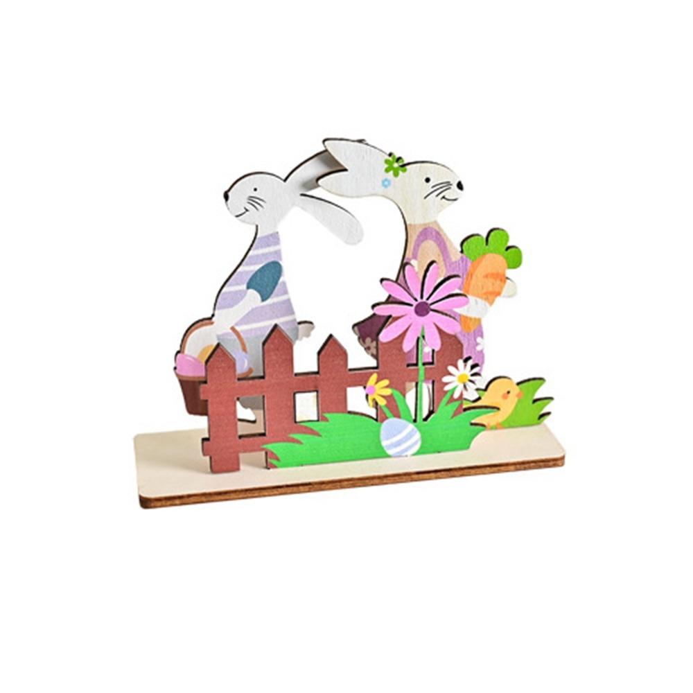 Cartoon Easter Bunny Ornaments Cute Colorful Easter Ornaments Easter Wooden Ornaments  Desktop