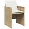 Vidaxl 15-Cz. Garden Furniture Set With Cushions, Beige, PE Rattan