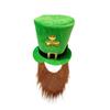 2025 New St. Patrick\'s Day Irish Top Hat Beard Green Shamrock Hats for Saint Patrick Day Home Party Decor Cosplay Costume Props