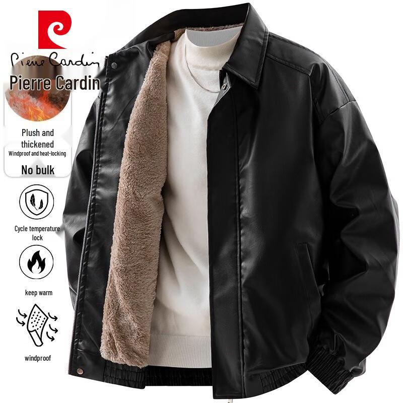 

Pierre Cardin Men s Fleece Lined Faux Leather Jacket 2XL