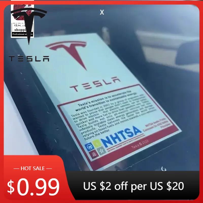 Car Sticker Tesla for American Tesla Model 3/Y/X/S Windshield Car Stickers, Electrostatic Stickers, Personalized Decorative Car