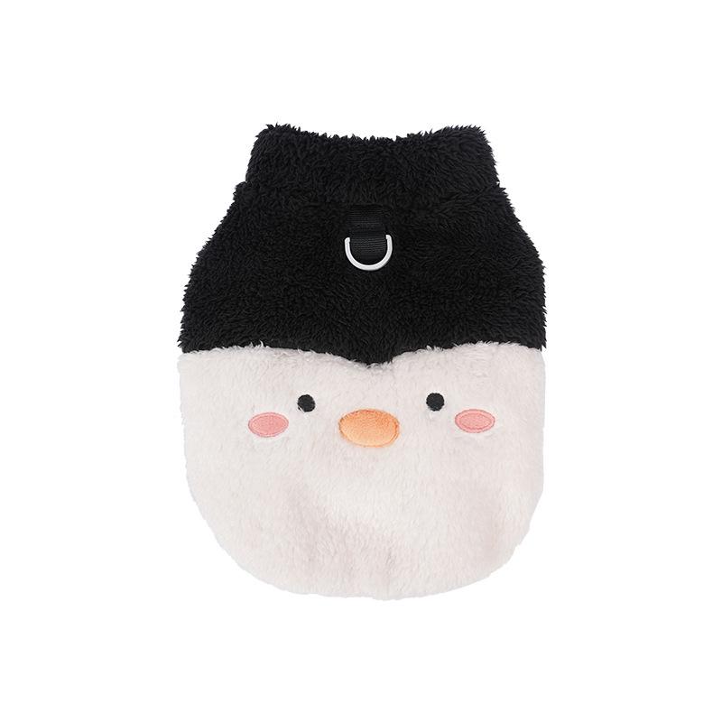 Pet Clothes Autumn and Winter Three-dimensional Embroidery Fleece Warm Jacket Two-legged Zipper-type Dog Clothes