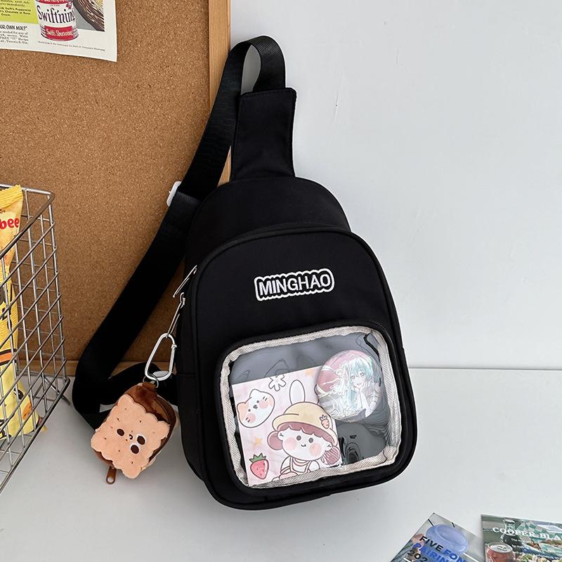 Japanese Small Fresh Breast Bag Female Ins Wind Versatile Cute Transparent Pain Bag Summer Casual Girl Crossbody Small Backpack