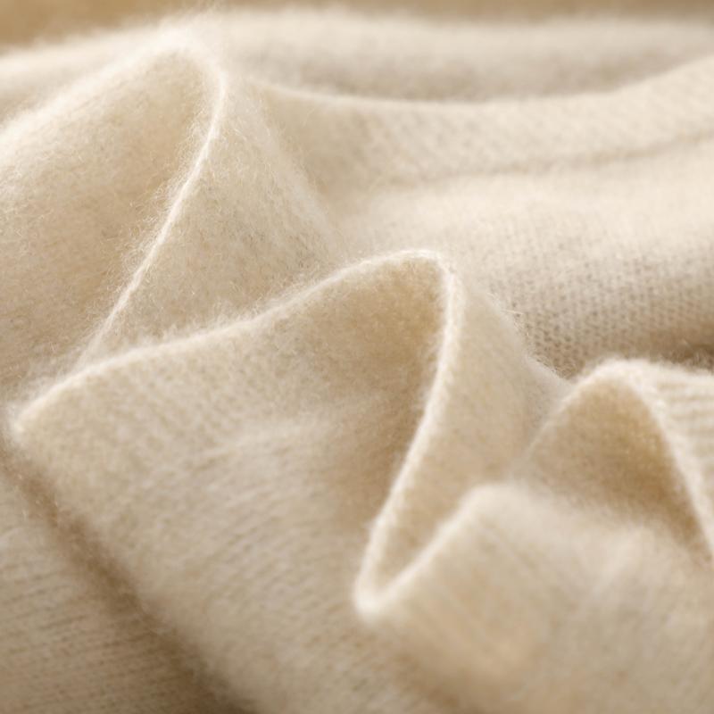 Autumn Winter Cashmere Sweater for Women Wool V-neck Hooded Autumn Warm Jumper Top