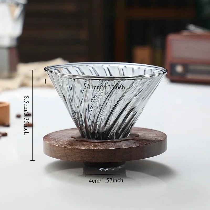 Glass Coffee Server for Drip Coffee Maker,Diamond Fashion Design Glass Coffee Carafe,Coffee Pot with Lid,Pour Over Coffee Filter