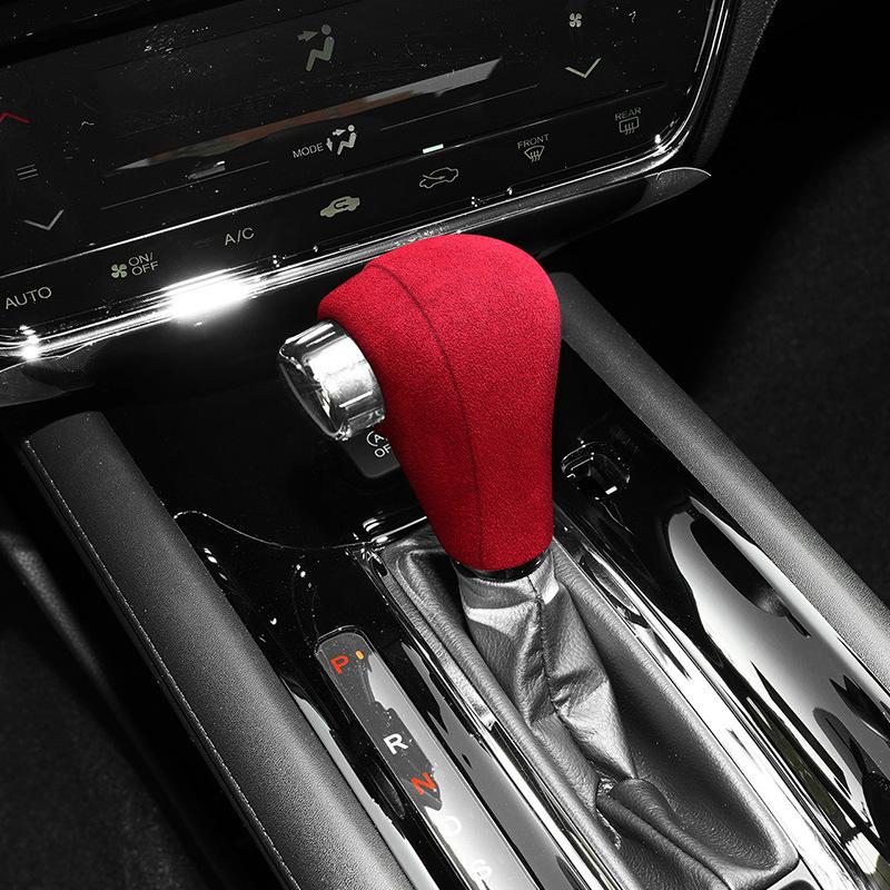 For Honda XRV VEZEL Modified Suede Gear Shift Cover, Interior Gear Lever Cover, Protective Decorative Sticker Accessories