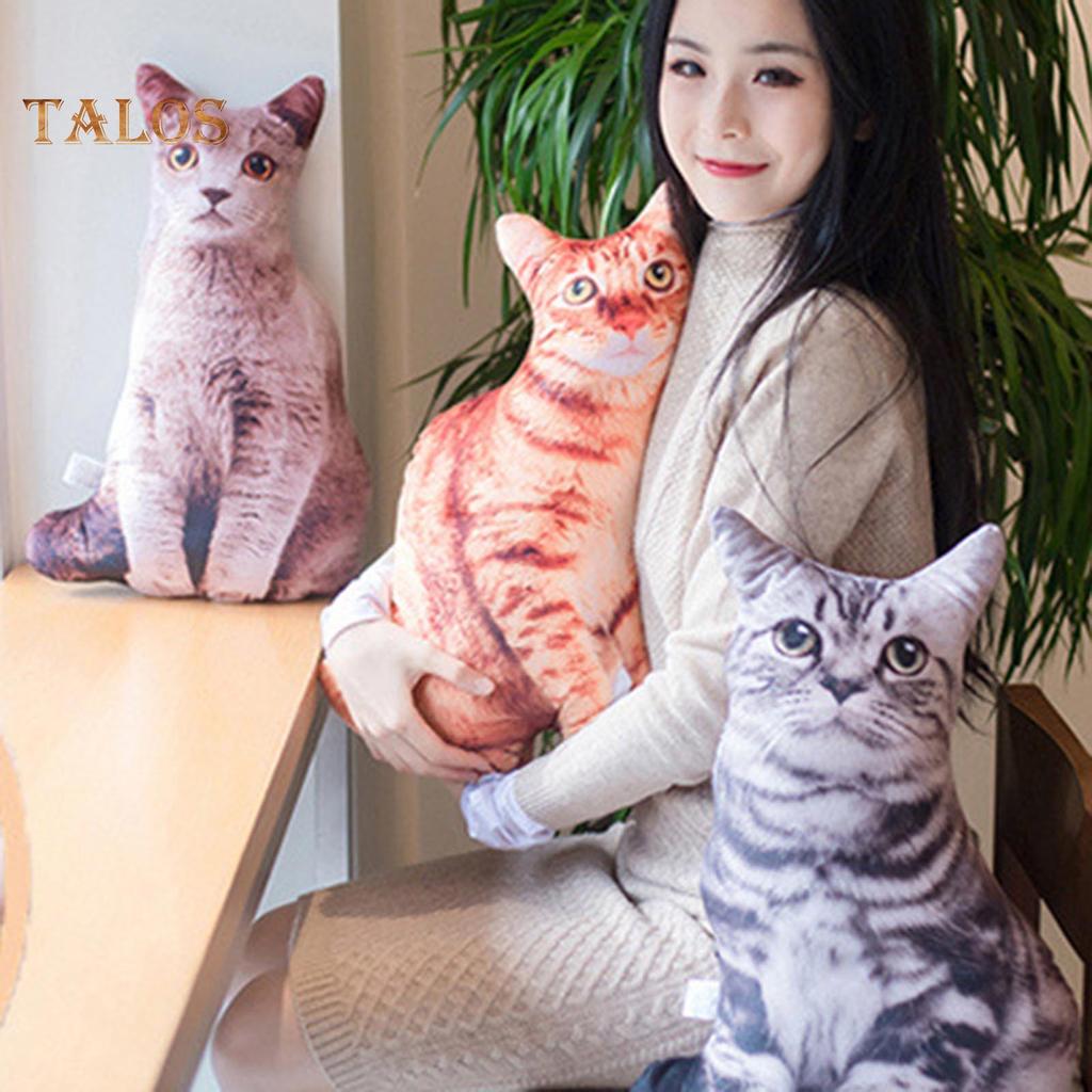 Baby-k 50cm Cute Simulation Three-dimension Cat Pillow Tiger Pattern Plush Doll Toy