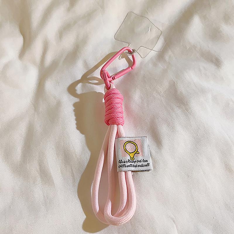 Color Combination Short Mobile Phone Lanyard Can Be Portable Anti-Release Rope Hanging Wrist Pendant Clip Hanging Decoration