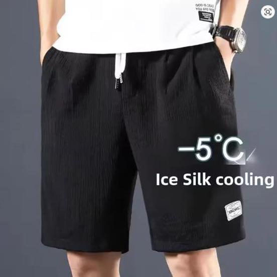 

Мужские повседневные шорты Ice Silk свободного кроя, летние стильные большие брюки, универсальная верхняя одежда для мужчин, удобное нижнее белье 2XL