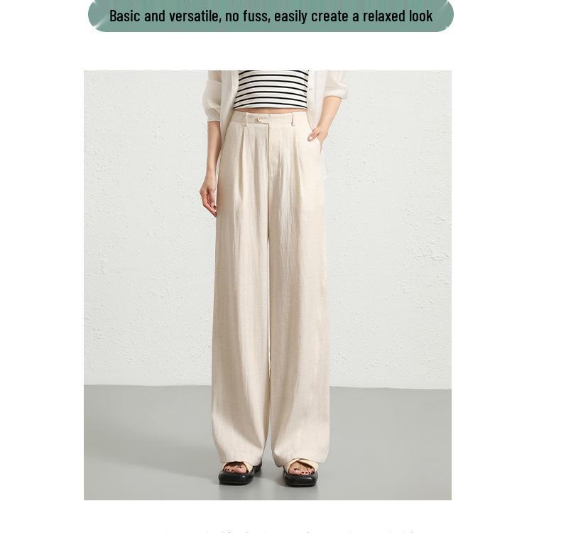 Women's Summer Linen Wide-Leg Pants: Breathable, Versatile, and Stylishly Casual
