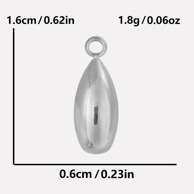 6pcs/Lot Different Size Long Water Droplets Pendant Stainless Steel Charms For Jewelry Making Supplies Bulk DIY Earrings Bohemia