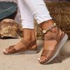 New Foreign Trade Large Size Casual Sandals Women's Sports Style One-line Cross-border Comfortable Fish Mouth Sandals