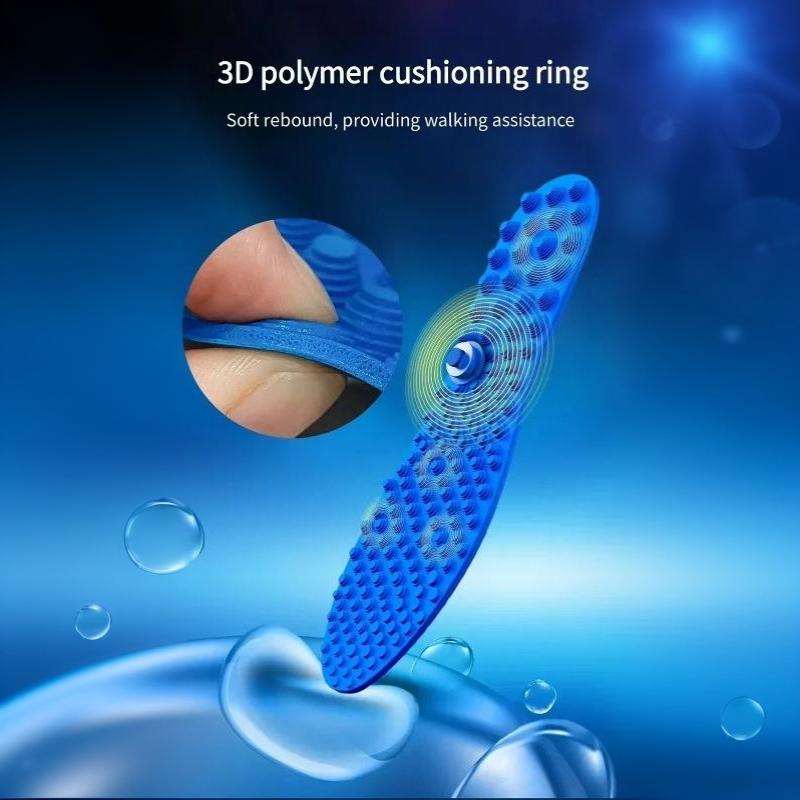 1 Pair Unisex Soft Acupressure Massage Insoles Trimmable Non-slip for Sneakers Boots Foot Pain Relief Outdoor Activities