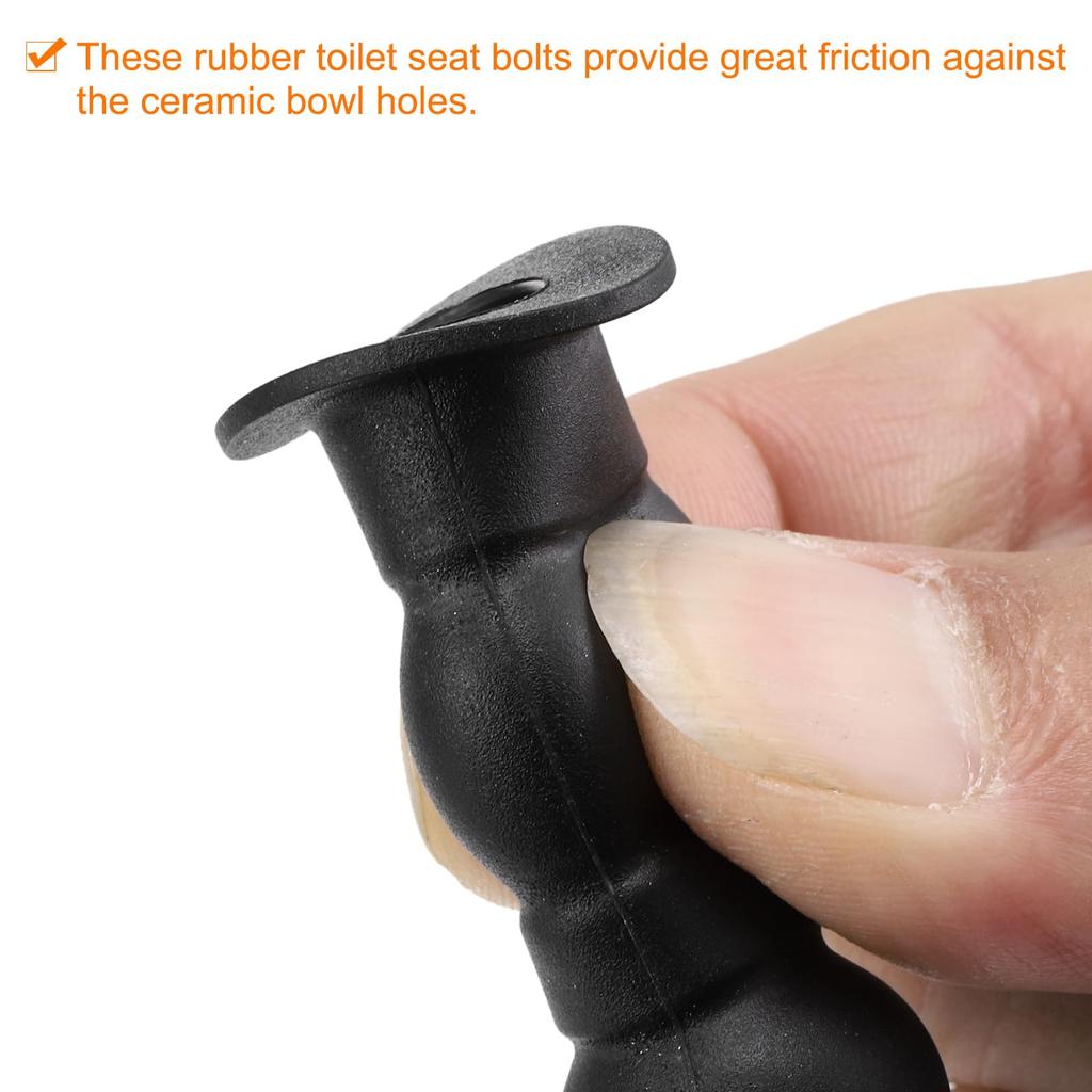 uxcell Toilet Seat Hinge Screw Hinge Bolt Screw Toilet Seat Fixture for Top Mounted Toilet Seat Hinge Toilet Seat Replacement Parts Kit Washer