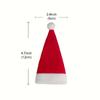 50pcs Christmas Hat for Fork Knife Tableware Decorations Plush Mini Santa Hat Family Party Decor New Year Gifts Xmas Hat Gifts