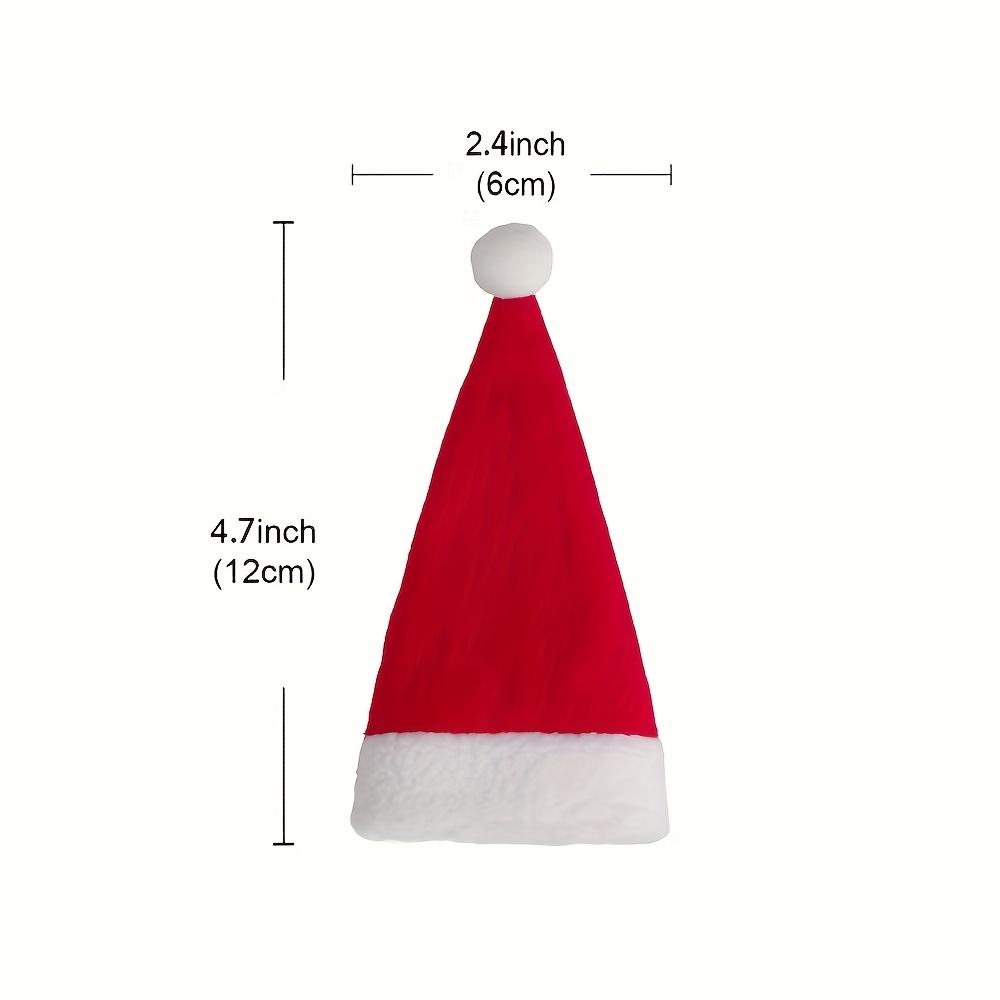 50pcs Christmas Hat for Fork Knife Tableware Decorations Plush Mini Santa Hat Family Party Decor New Year Gifts Xmas Hat Gifts