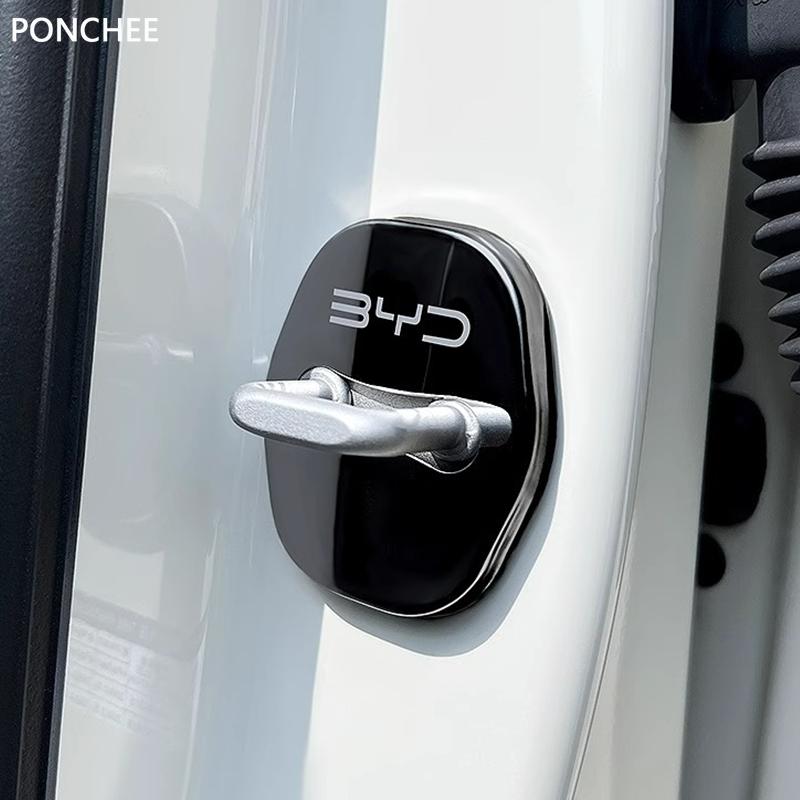 For BYD Dolphin 2023-2024 Metal Door Lock Covers for Automobiles Door Protection Cover Limit Device Guard Auto Supplies