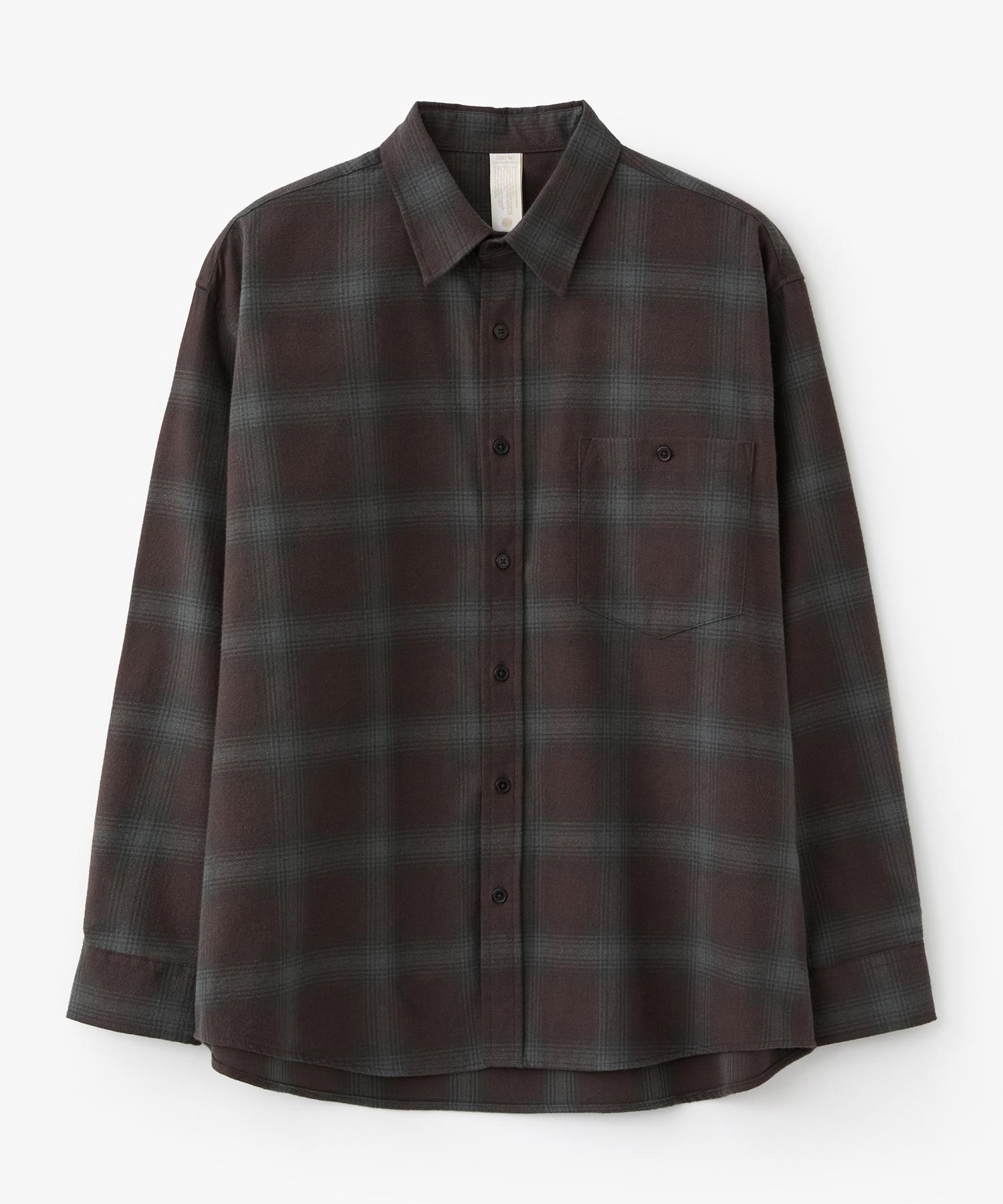Kofwi Windy Ombre Check Shirt Shadow Ombre Shadow Ombre/1(S)