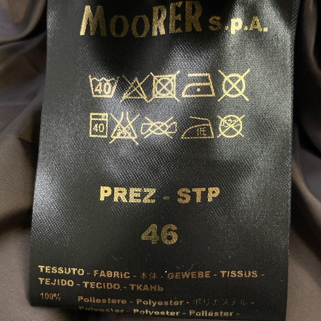 MOORER Brown PREZ-STP Hooded Single Trench Coat Spring Coat coat 46 BrownUsed