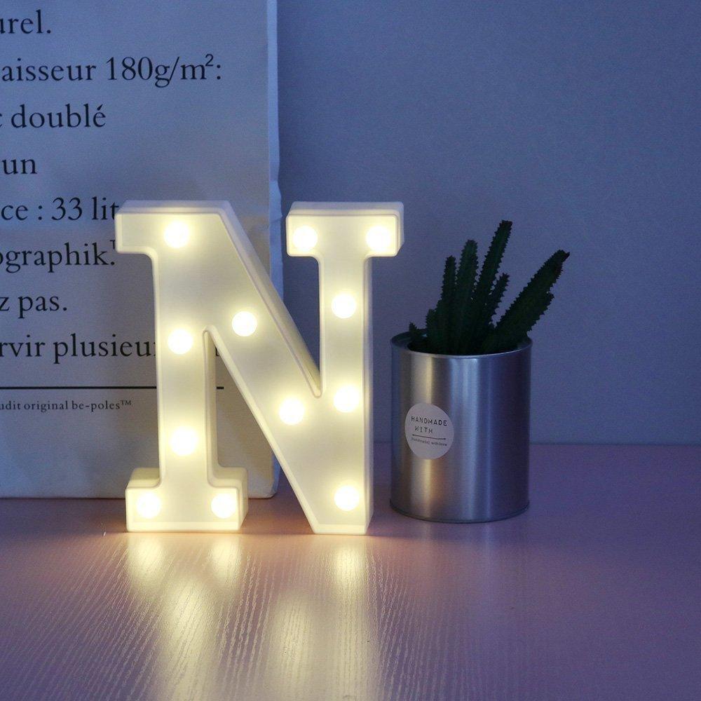 Wedding Decorative 26 Alphabet Name Letter LED Lights Luminous Number Lamp Romantic Theme Home Party Bedroom Decor Night Light