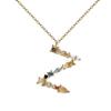 Colorful Zircon Alphabet Necklace: Women's European & American Design