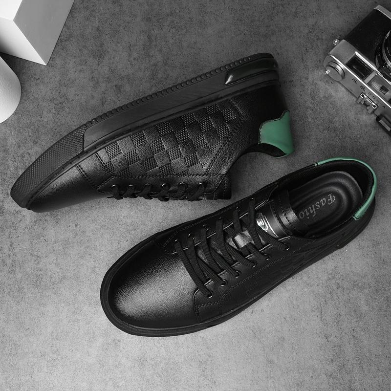 Fashion Classic Brand Simple White Men's Real Leather Shoes Lace Up Commuting Driving Shoes Interviews Men's Business Casual Shoes