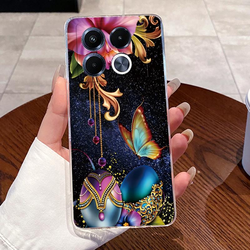 Jelly Casing For Infinix Note 40 5G X6851 X6852 Fundas Capa Clear Silicone Soft TPU Back Cover Cute Cat Rabbit Heart Phone Case