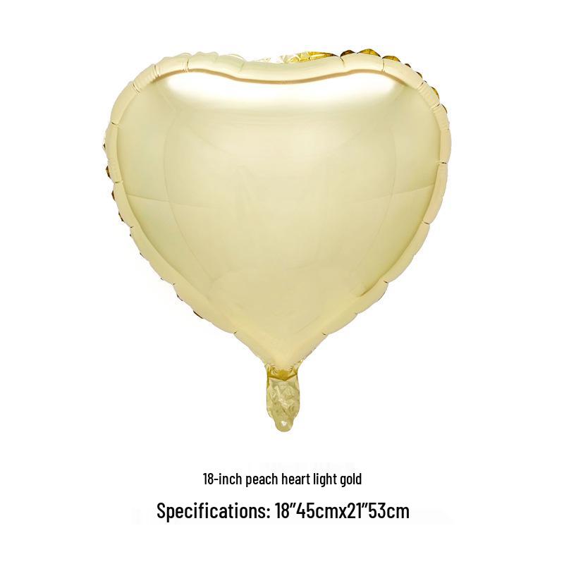 18-inch Heart-shaped Love Aluminum Film Balloons for Wedding and Party Decorations