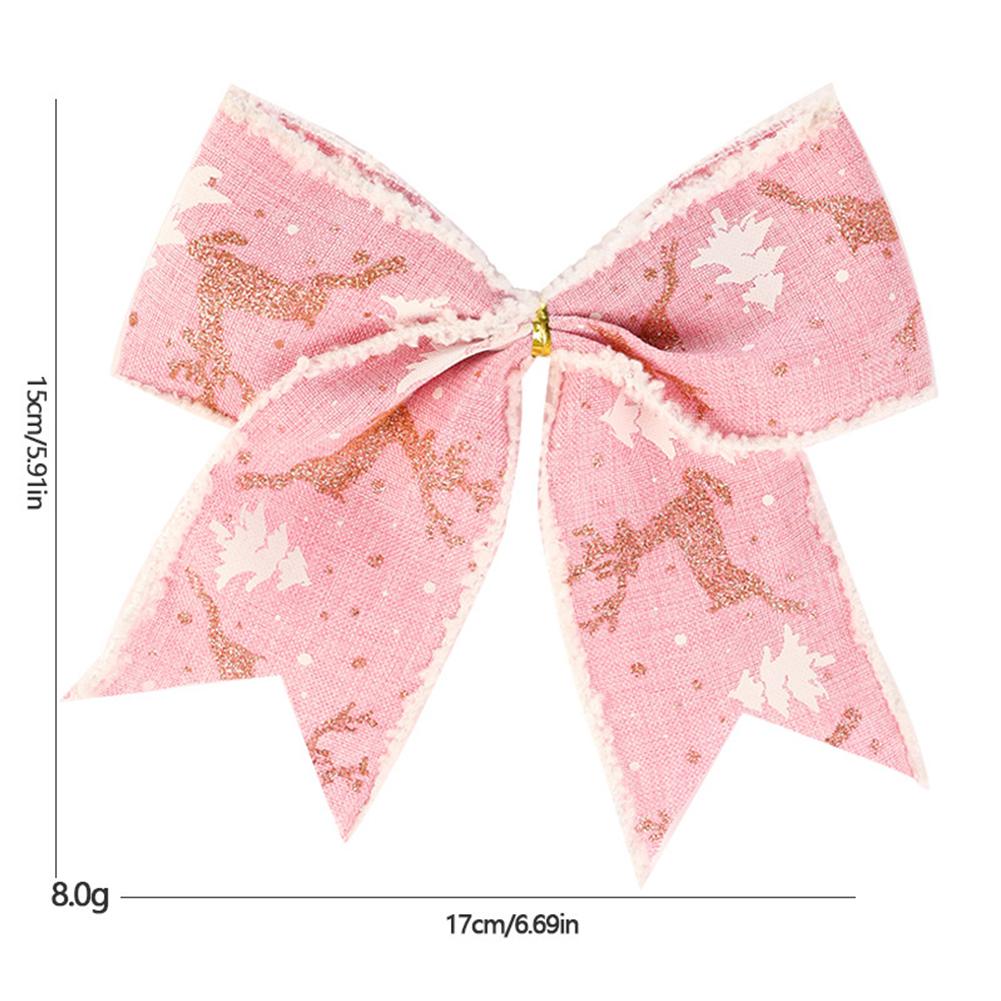 Beautiful Red Bows for Christmas For Tree 6Pcs 5 5 Inch Decoration Option