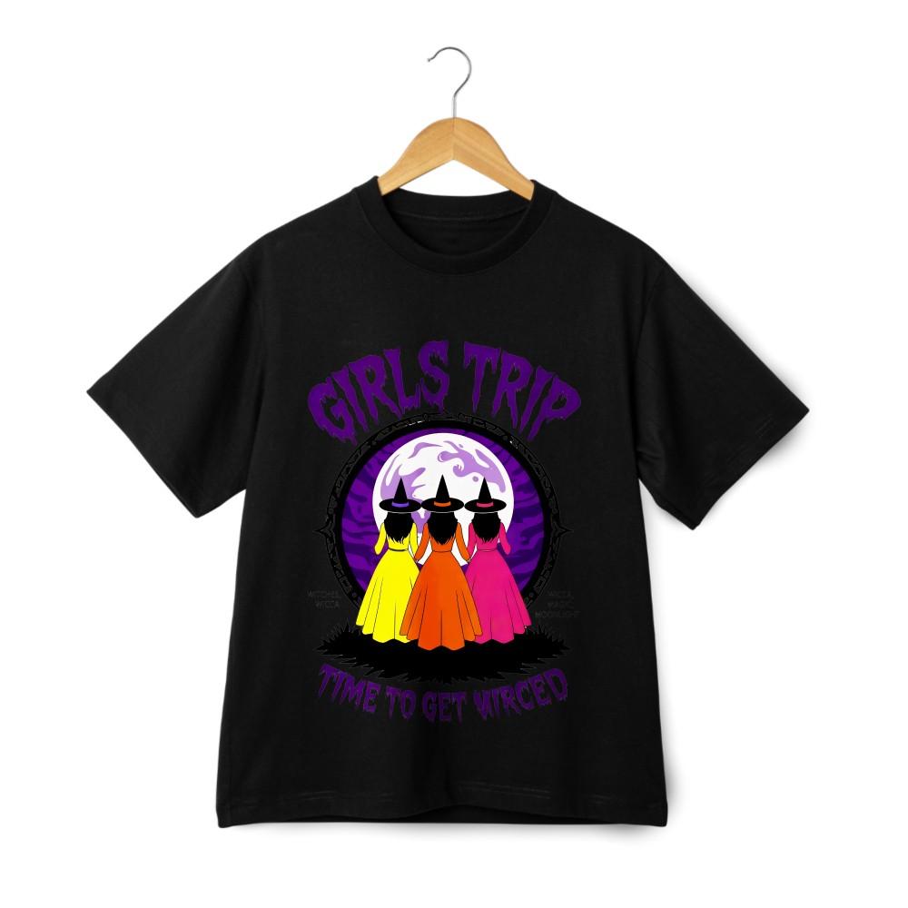 

Halloween Witch Girlfriends Themed Printed T-Shirt | Unisex Casual Short Sleeve 3XL