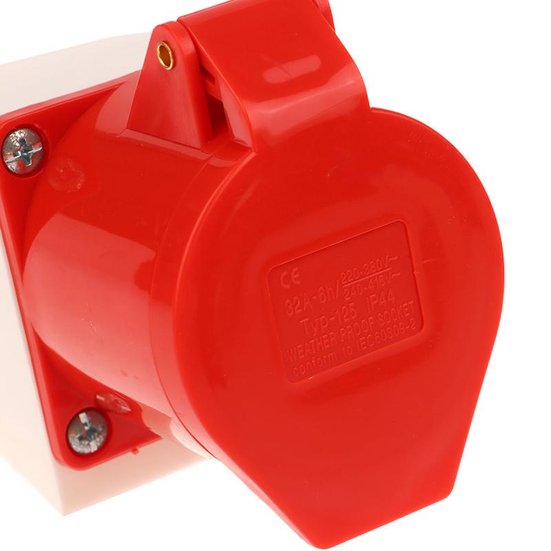 1 Piece 3Pin 4Pin 5Pin Industrial Plug And Socket Waterproof Connector 16A/32A Electrical Connection Wall Mount Socket