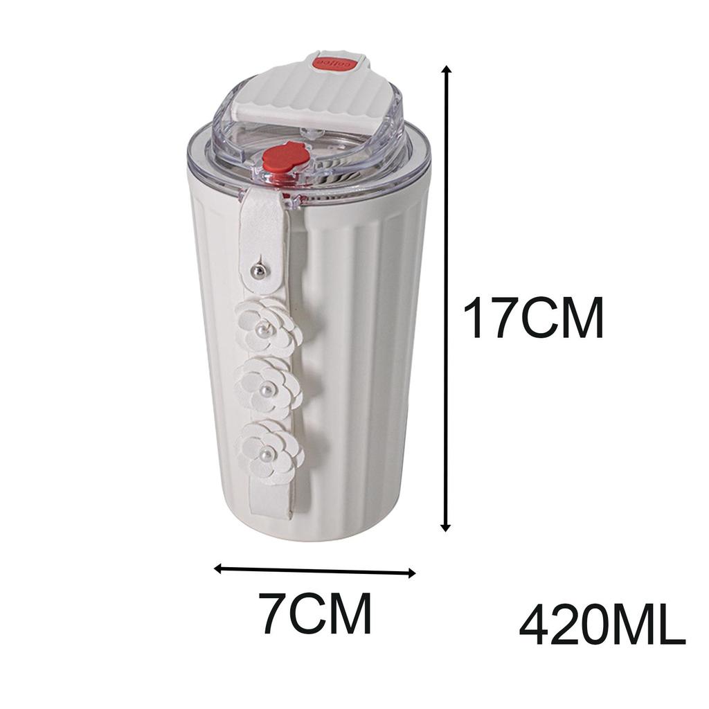 304 Stainless Steel Coffee Mugs Tumblers Food Grade with Tea Infuser for Loose 420ml Filter