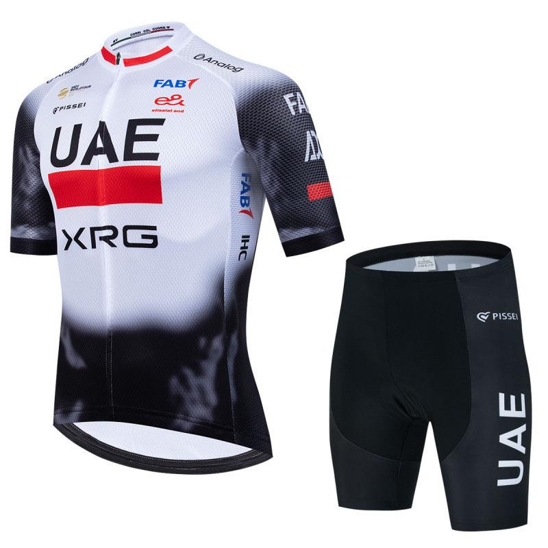 Grenzüberschreitender Heißverkauf Tour de France UAE UAE Team Radsportanzug kurzärmeliger Anzug Herren Radsportbekleidung schnelltrocknend atmungsaktiv