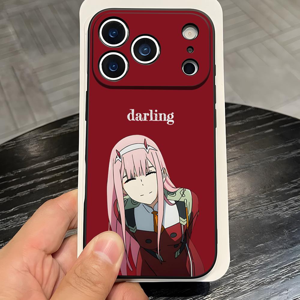 Zero Two Darling In The FranXX Anime Phone Case For IPhone 17 Pro Max 16 15 14 Pro Max 13 11 X Xs Xr 8 7Plus Silicone Cover