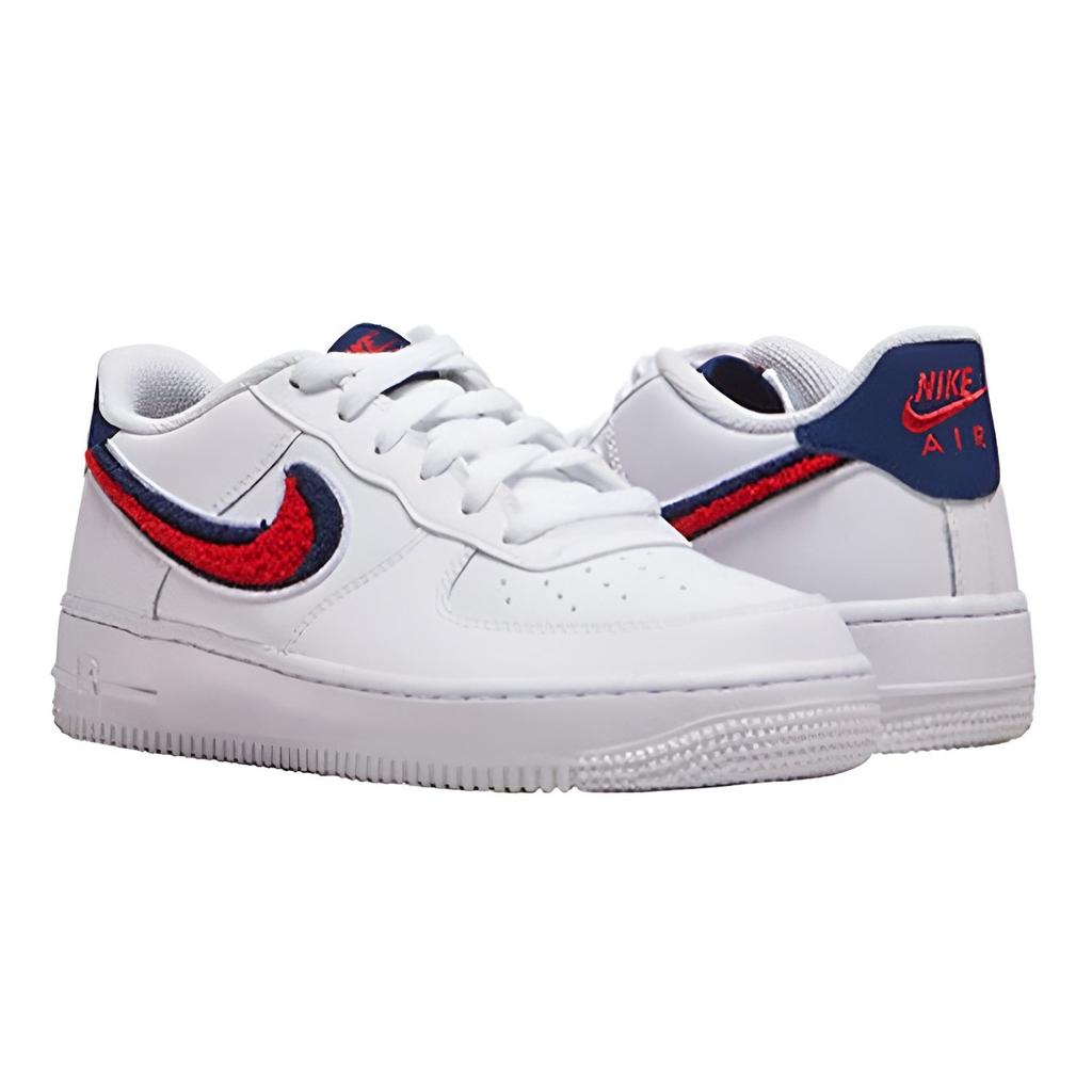 Nike Air Force 1 Low 3D Chenille Swoosh USA GS AO3620-101