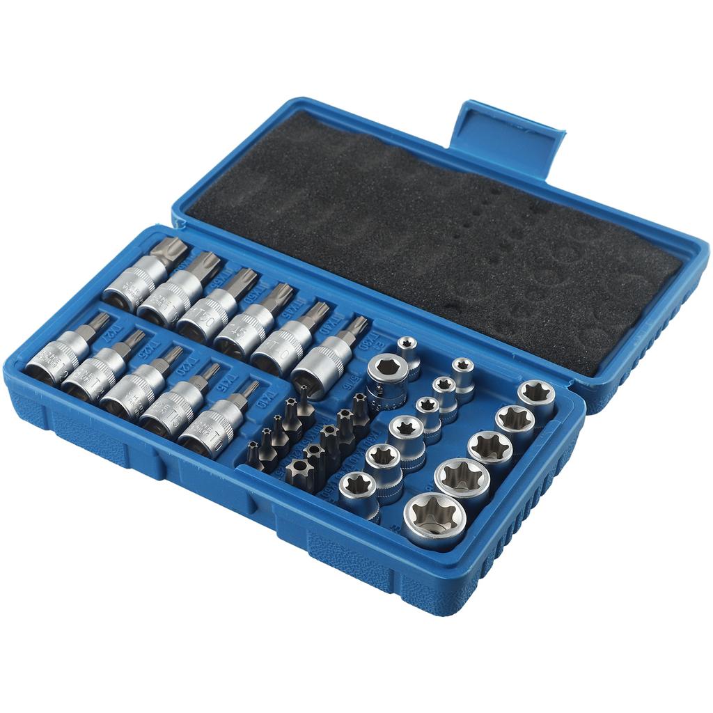Bits Drive Tool Bits Socket Bits Attachments Brand New Hand Tools 34pcs/set High Quality Star Head Batch Socket