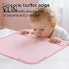 Easy Clean Dining Mat Silicone Placemat for Toddlers, Non-Slip Food Grade Baby Eating Mat, Countertop Protective Pad Table with Safety Edge, Foldable