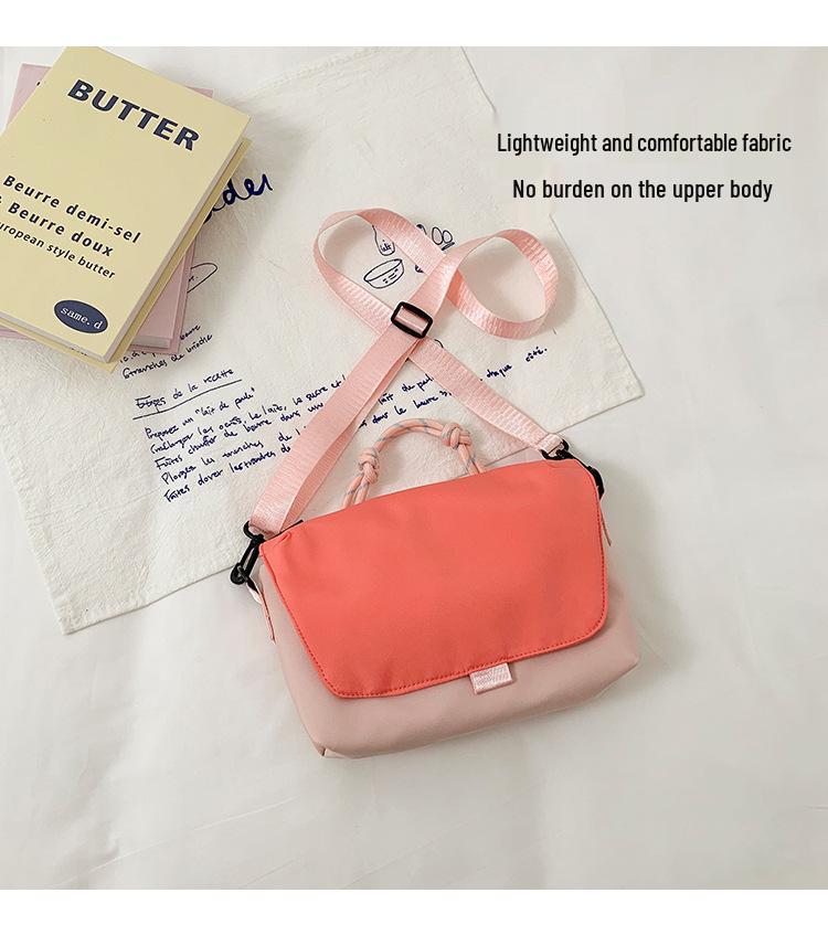 2026 Colorblock Crossbody-Tasche: Stilvolle, vielseitige, kleine quadratische Tasche für Damen aus strapazierfähigem Nylonstoff