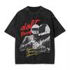 New Arrival Mens Clothes Tee Shirt Homme Graphic T-Shirts Y2k Men Tshirt for Men Ropa Hombre Daft Punk Vintage Washed