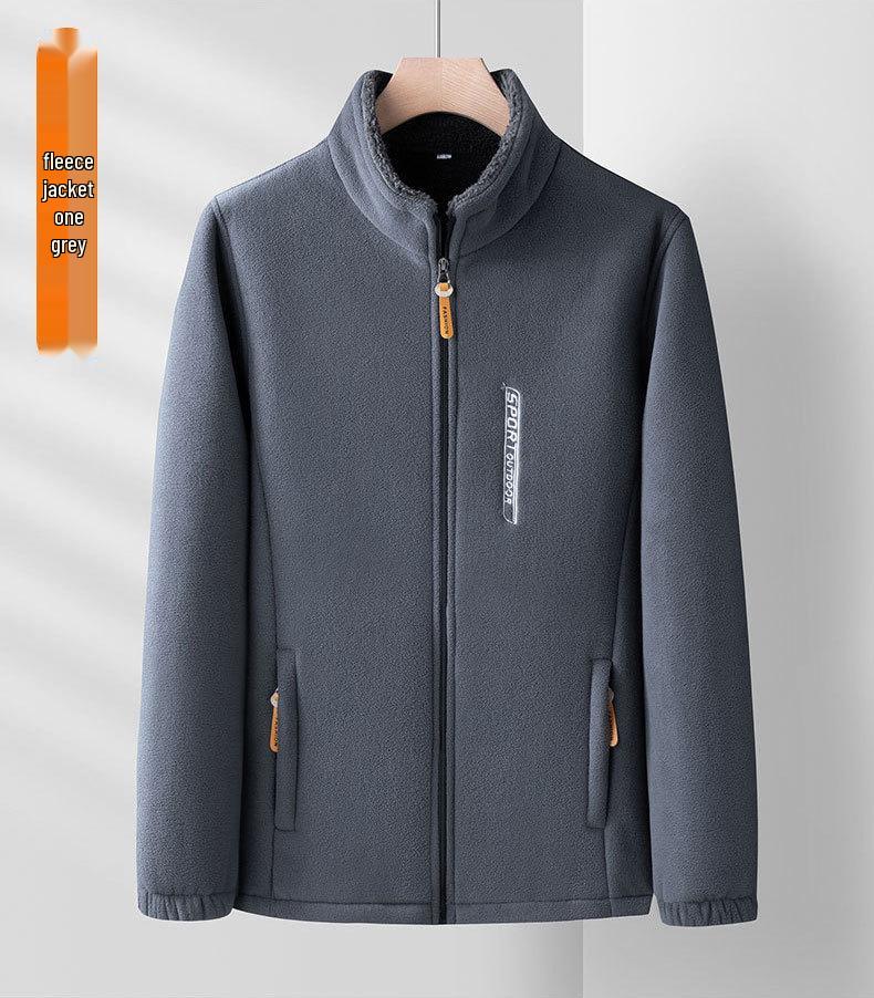 Men's Thickened Fleece Jacket - Spring Cardigan Outerwear